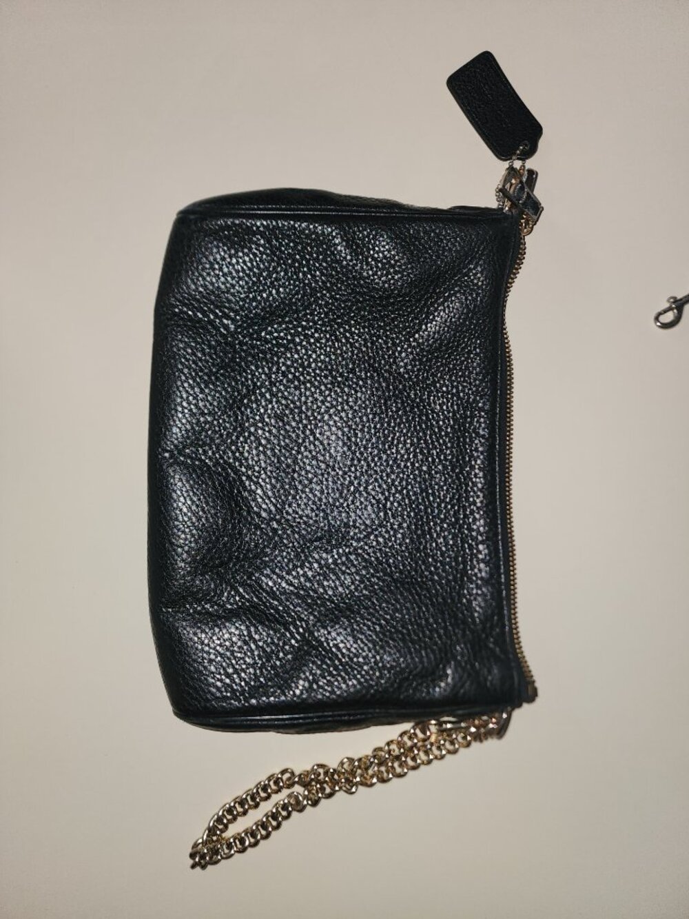 Coach Black Pebble Gold Hardware Cross Body Bag - Picture 3 of 7